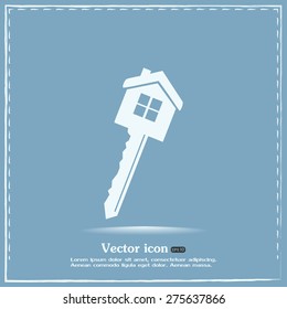 Vector illustration of house key