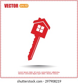 Vector illustration of house key