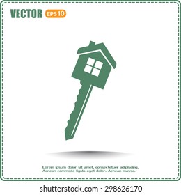 Vector illustration of house key