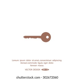 Vector illustration of house key