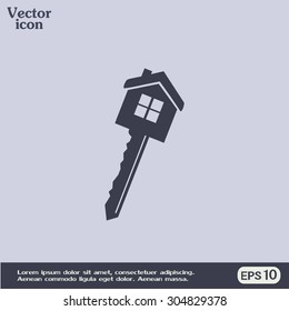 Vector illustration of house key