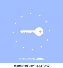 Vector illustration of house key