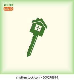 Vector illustration of house key