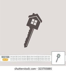 Vector illustration of house key