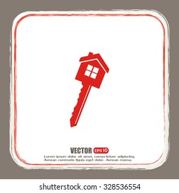 Vector illustration of house key