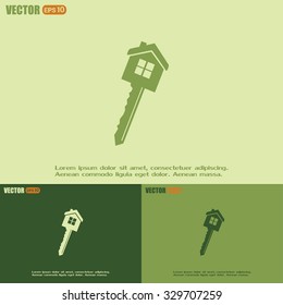 Vector illustration of house key