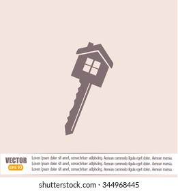 Vector illustration of house key
