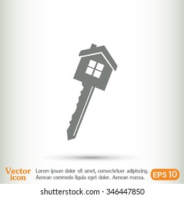 Vector illustration of house key