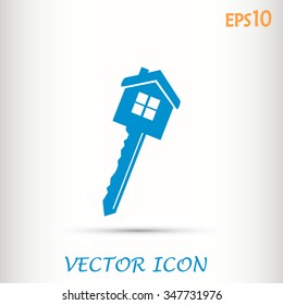 Vector illustration of house key