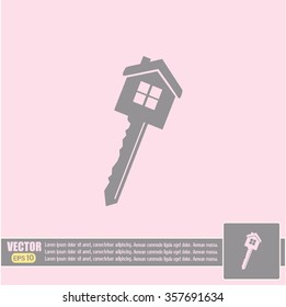 Vector illustration of house key