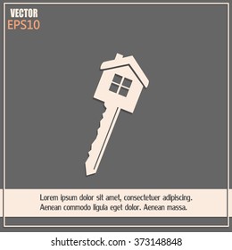 Vector illustration of house key