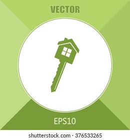 Vector illustration of house key