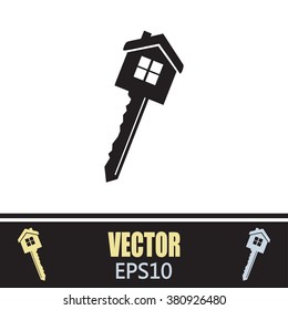 Vector illustration of house key