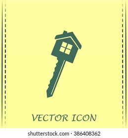 Vector illustration of house key