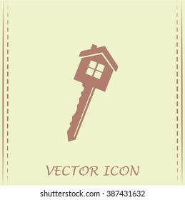 Vector illustration of house key