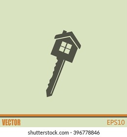 Vector illustration of house key