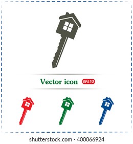 Vector illustration of house key