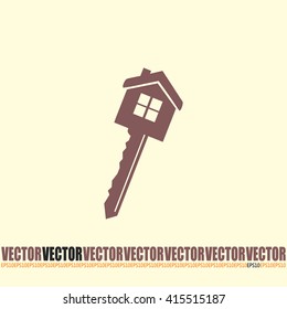Vector illustration of house key