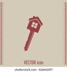 Vector illustration of house key