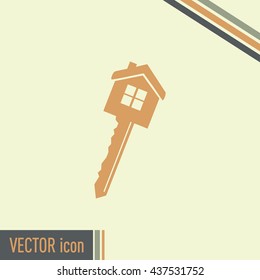 Vector illustration of house key