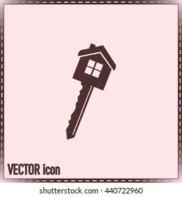 Vector illustration of house key