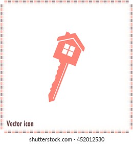 Vector illustration of house key