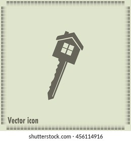 Vector illustration of house key