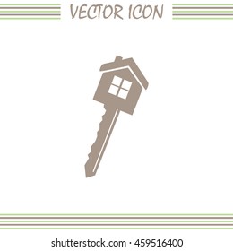 Vector illustration of house key