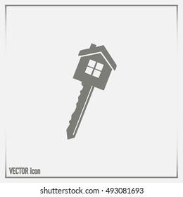 Vector illustration of house key