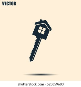 Vector Illustration Of House Key