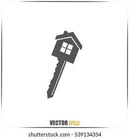 Vector illustration of house key