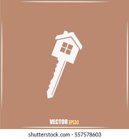Vector illustration of house key