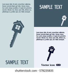 Vector illustration of house key