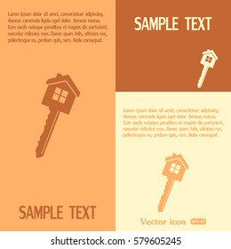 Vector illustration of house key