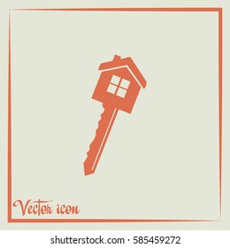 Vector illustration of house key