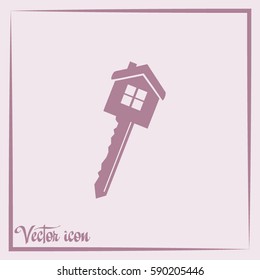 Vector illustration of house key