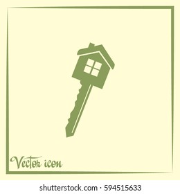 Vector illustration of house key