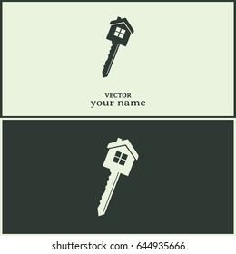 Vector illustration of house key