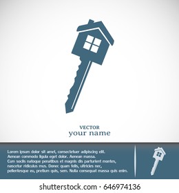 Vector illustration of house key