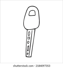 Ilustración vectorial de una llave doméstica en estilo doodle