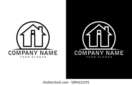 Ilustración vectorial de un logotipo del concepto de la letra de la casa I
