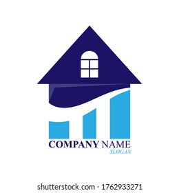 Vector illustration of a house for logo and theme design, isolated on a white background
