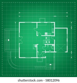 vector illustration of house project. house blueprint