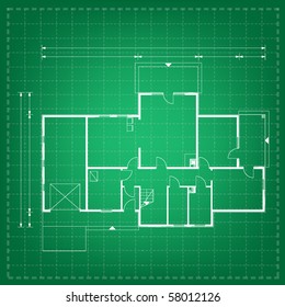 vector illustration of house project. house blueprint