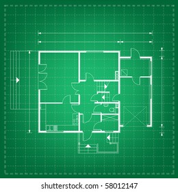 vector illustration of house project. house blueprint