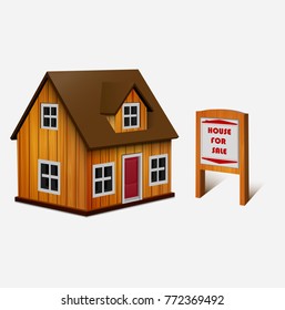 Vector illustration of House for sale icon