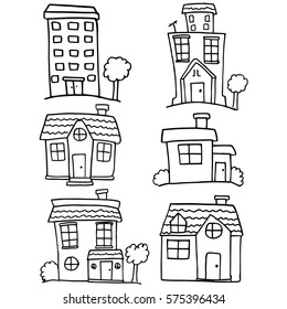 Vector illustration of house set various