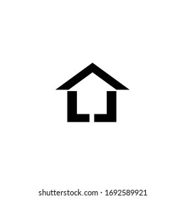 vector illustration of a house shape with the initials "LL". Suitable for construction company logos and others.