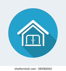 Vector illustration of house single icon