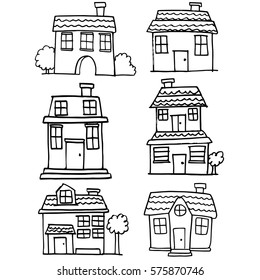 Vector illustration of house style collection